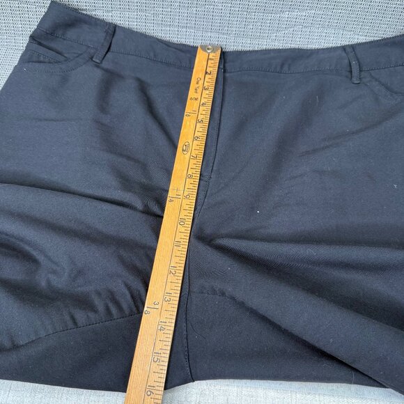 Zac & Rachel Woman Plus Size 20W Black Capri Pants Stretch Studded Hem Accents - Picture 6 of 13